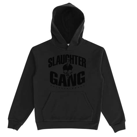 Slaughter Gang Black on Black Hoodie | Shop the Musictoday Merchandise ...