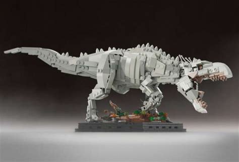 The Indominus Rex in Jurassic World Built with LEGO Bricks Instead of ...