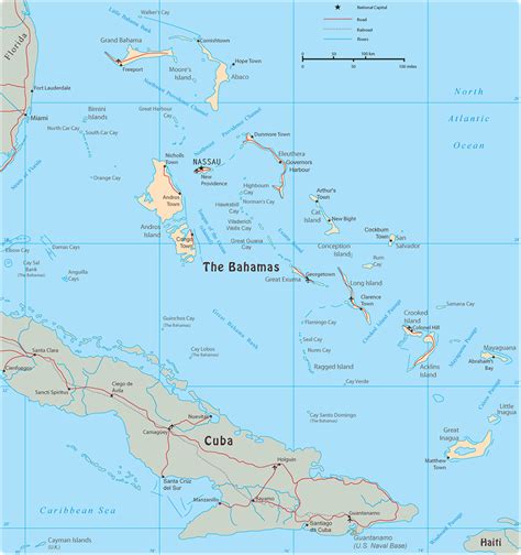 Map Of Florida And The Bahamas Islands - Spring Solstice 2024