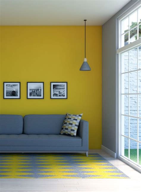 Yellow Accent Wall in Living Room in 2023 | Accent walls in living room ...