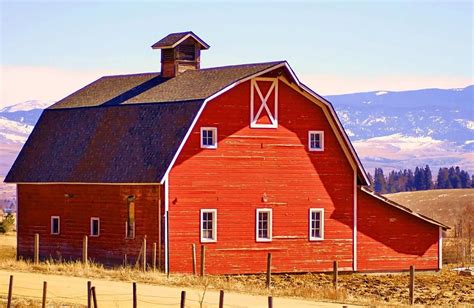 Montana Red Barn by William Kelvie | Barn pictures, Red barn, Red barns