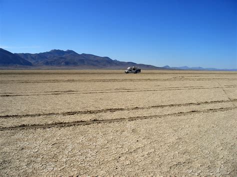 RV on the playa: the Black Rock Desert, Nevada