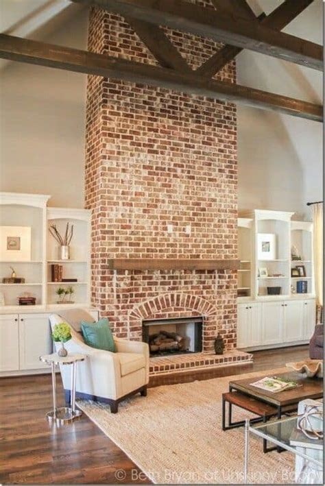 35 Gorgeous Natural Brick Fireplace Ideas (Part 2)