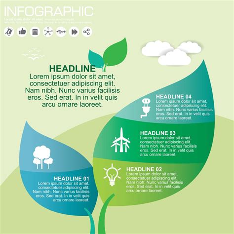 Nature infographics design templates set, vector eps10 illustration ...