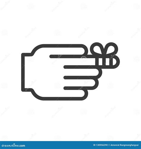 Hurt Finger and Bandage, First Aid Simple Outline Icon Stock Vector ...