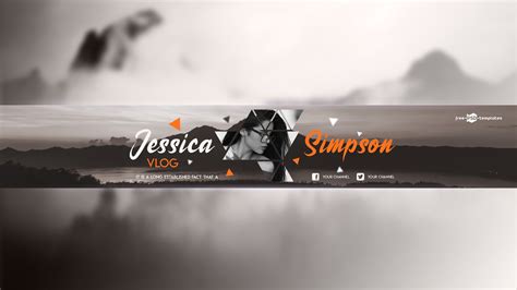 Free Vlog YouTube Channel Banner Template 2560 x 1440