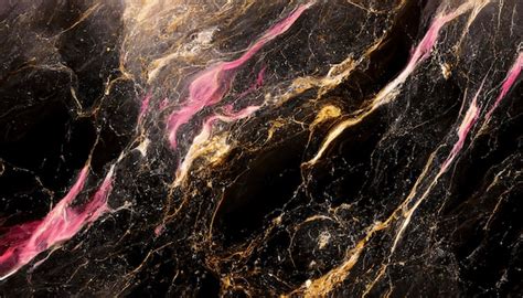 Premium AI Image | Abstract black and pink marble luxury wallpaper