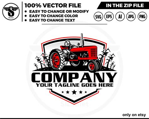 Vintage Tractor Logo Vintage Tractor Silhouette Old Tractor Logo ...