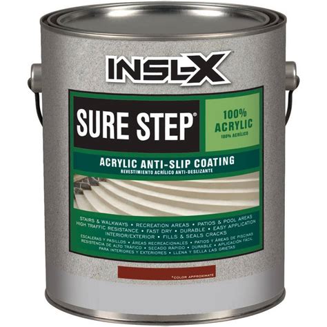 Sure Step 1 Gal. Tile Red Acrylic Interior/Exterior Anti-slip Concrete ...