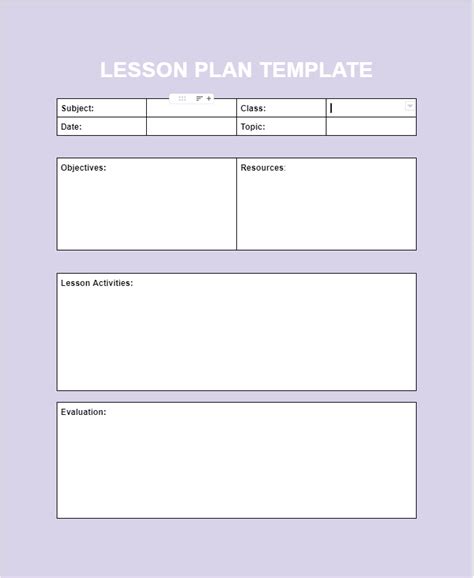 Download a Lesson Plan Template for Google Docs: 10 Options