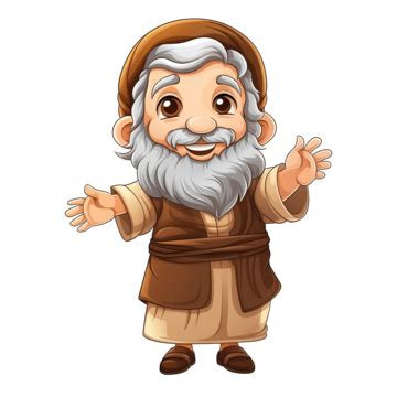 Cartoon Bible Character Noah, Cartoon, Bible, Character PNG Transparent ...