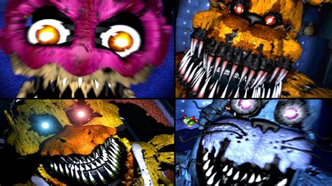 ALL JUMPSCARES Five Nights At Freddy's 1, 2, 3, 4 (FNAF, FNAF 2, FNAF 3 ...