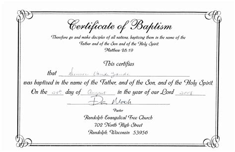 Free Printable Baptism Certificate - Free Printable