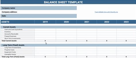 Business Balance Sheet Template Excel – PARAHYENA