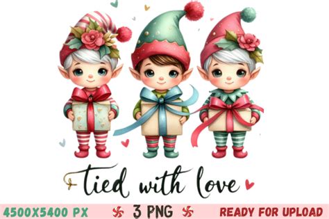 Cute Christmas Elves Design Graphic by Lelix Art · Creative Fabrica