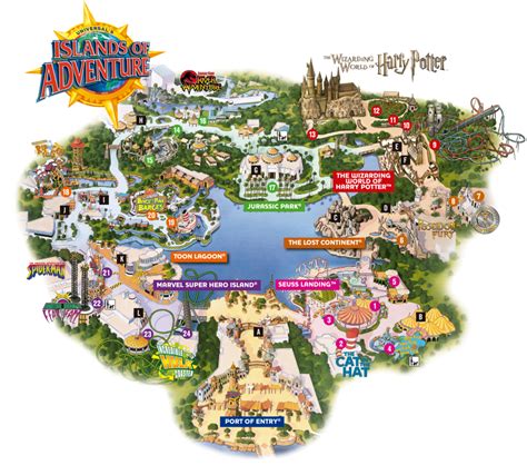 Harry Potter World Universal Orlando Map