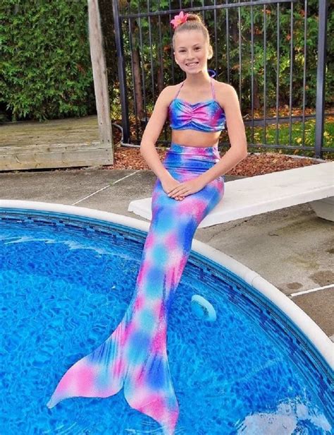 2016 Hot Design Kids Girls Mermaid Tail Swimmable Bikini Set Swimwear ...