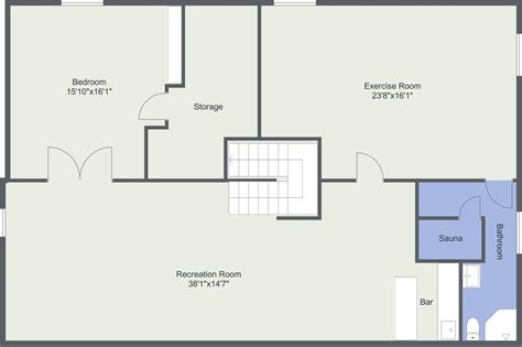 8176 W. Clifton Ave. - Finished Basement - 1552 sq.ft. - 2D Floor Plan ...