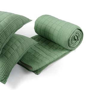 SAGE GREEN Cotton Quilt With 2 Coordinated Pillow Cases Sizes - Etsy