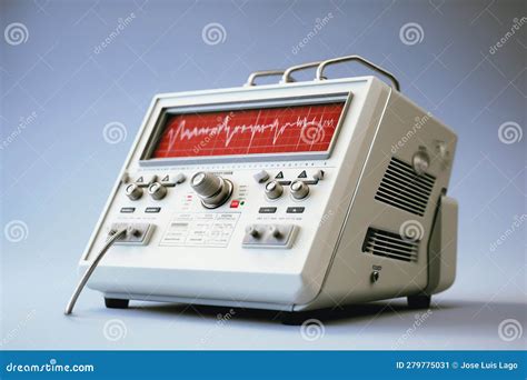 Vintage Electrocardiogram Machine Stock Image - Image of device, shot ...