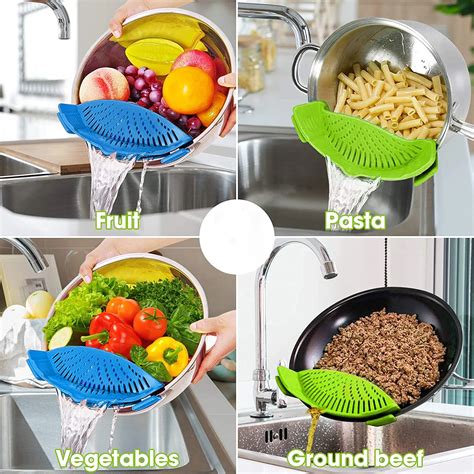 Food Strainer Silicone Bpa Free Silicone Kitchen Strainer Clip On ...