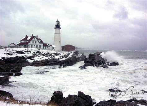 Portland Head Lighthouse - Winter Storm Photograph by Paul Bernard ...