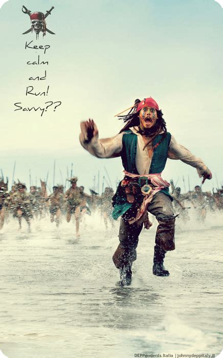 Captain Jack Sparrow Running Wallpaper