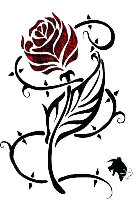 Rose With Thorns Drawing | Free download on ClipArtMag