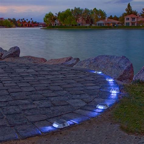 Solar LED for Pathway Driveway Lights Dock Path Step Road Safety 6 LEDS ...