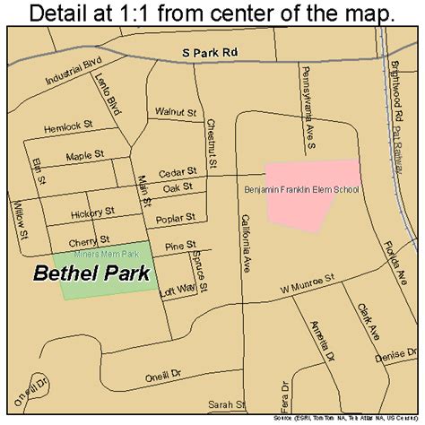 Bethel Park Pennsylvania Street Map 4206064