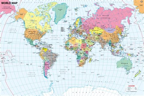 New World Map With Countries Cities 2022 – World Map With Major Countries