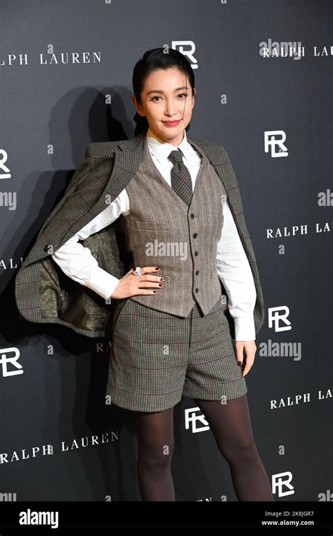 Chinese actress Li Bingbing presents at 2023 Spring Summer Raulph ...