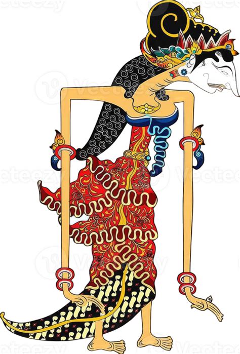 Vector Illustration Modification Of Wayang Kulit Purwa Character Of