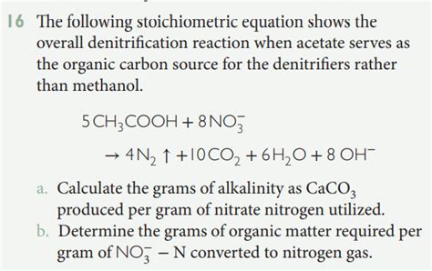 Solved 16 The following stoichiometric equation shows the | Chegg.com