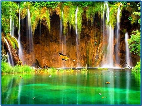 Animated waterfall screensaver with sound - Download free