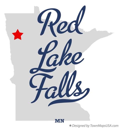 Map of Red Lake Falls, MN, Minnesota