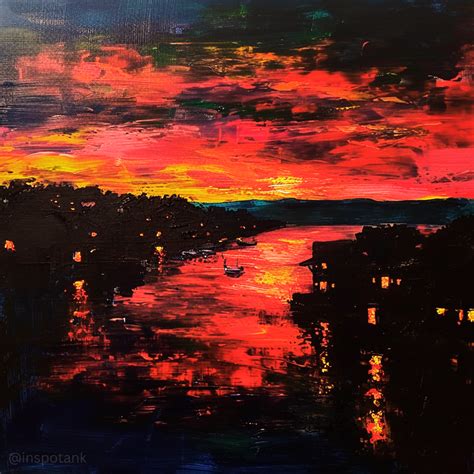 50+ Acrylic Sunset Painting Inspiration Ideas & Tutorials [Art ...