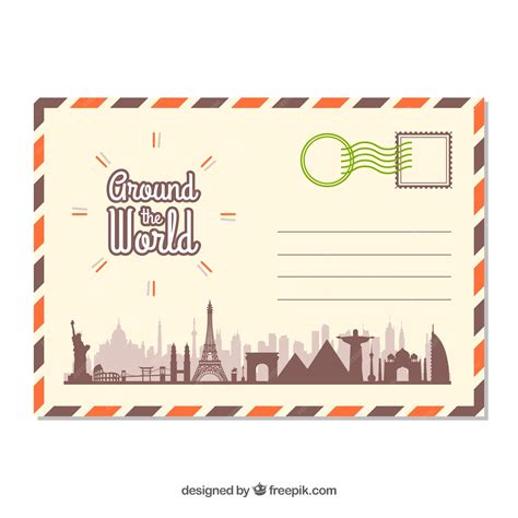 Free Vector | Travel postcard template