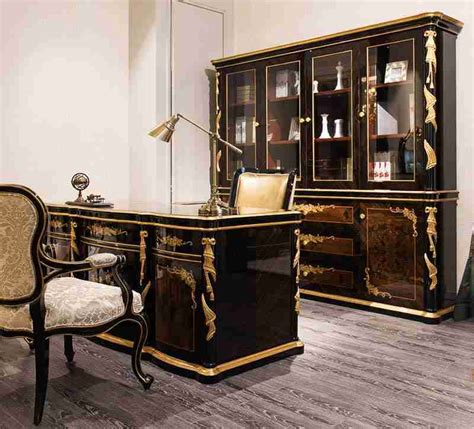 Luxury Black Wood Office Desk 1413