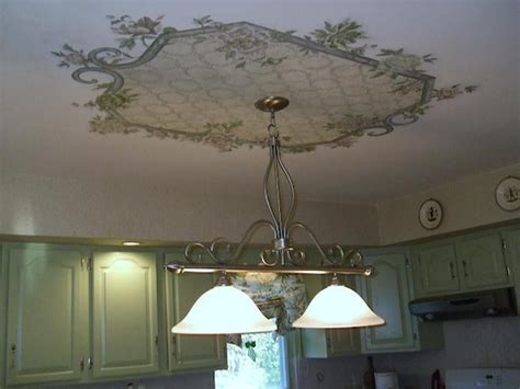 Hand Painted Ceiling Medallion Home Decor Custom Ceiling