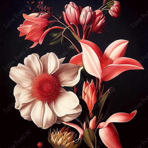 Renaissance baroque flowers - Luisa Fumi Digital Art - Gameover's Atelier