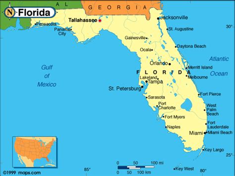 Florida Sea Level Elevation Map