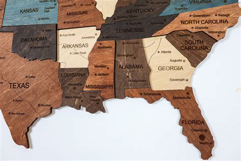 US Travel Map Push Pin Map Wood Map of United States - Etsy