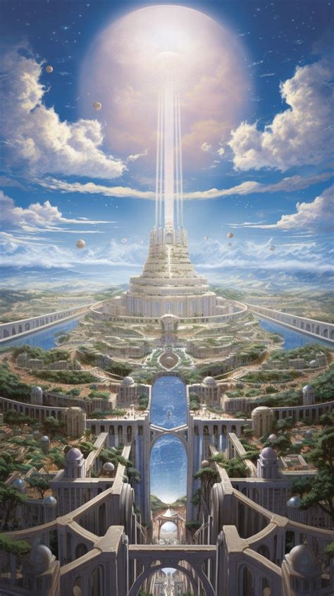 Utopian panorama in 2024 | Fantasy city, Fantasy landscape, Futuristic city