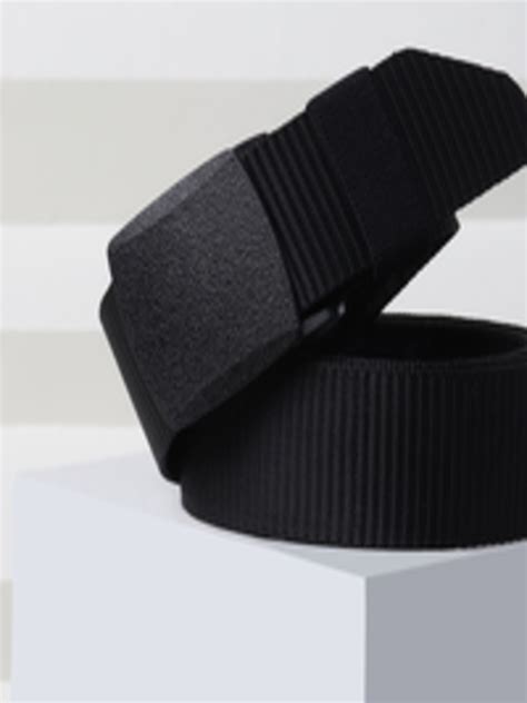 Buy Roadster Men Black Braided Canvas Belt - Belts for Men 22949348 ...