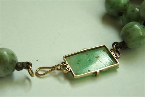 Amazing Vintage Chinese Jade Necklace 29.5" 138.9 g from ...