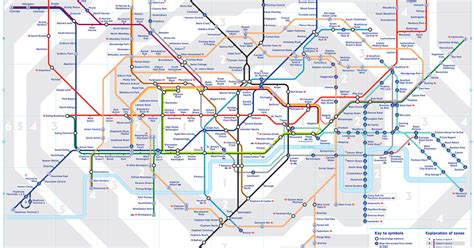 Plan et carte du métro (tube) de Londres : stations et lignes