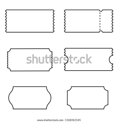 Blank Coupon Outline Set Clipart Image Stock Vector (Royalty Free ...