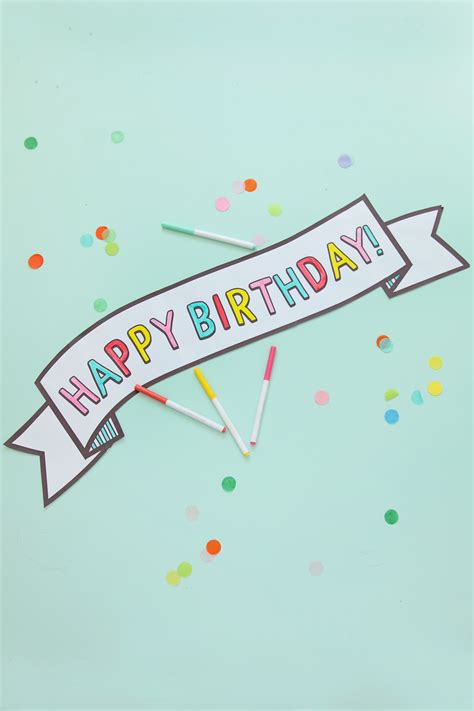 Ideas For Printable And Rainbow Birthday Banners - Tell Love and Party