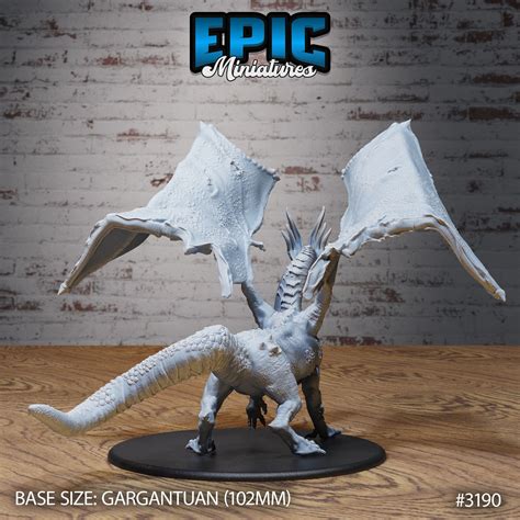 Shadow Dragon - DnD Tabletop Miniature 3D Model 3D model 3D printable ...